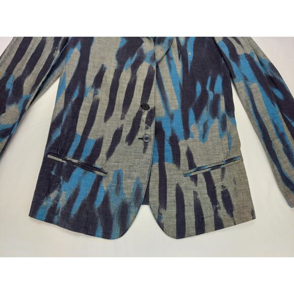 Robert Cavalli Just Cavalli Women's Abstract Pattern Notch Blazer Suit Jacket 40 - Picture 13 of 15